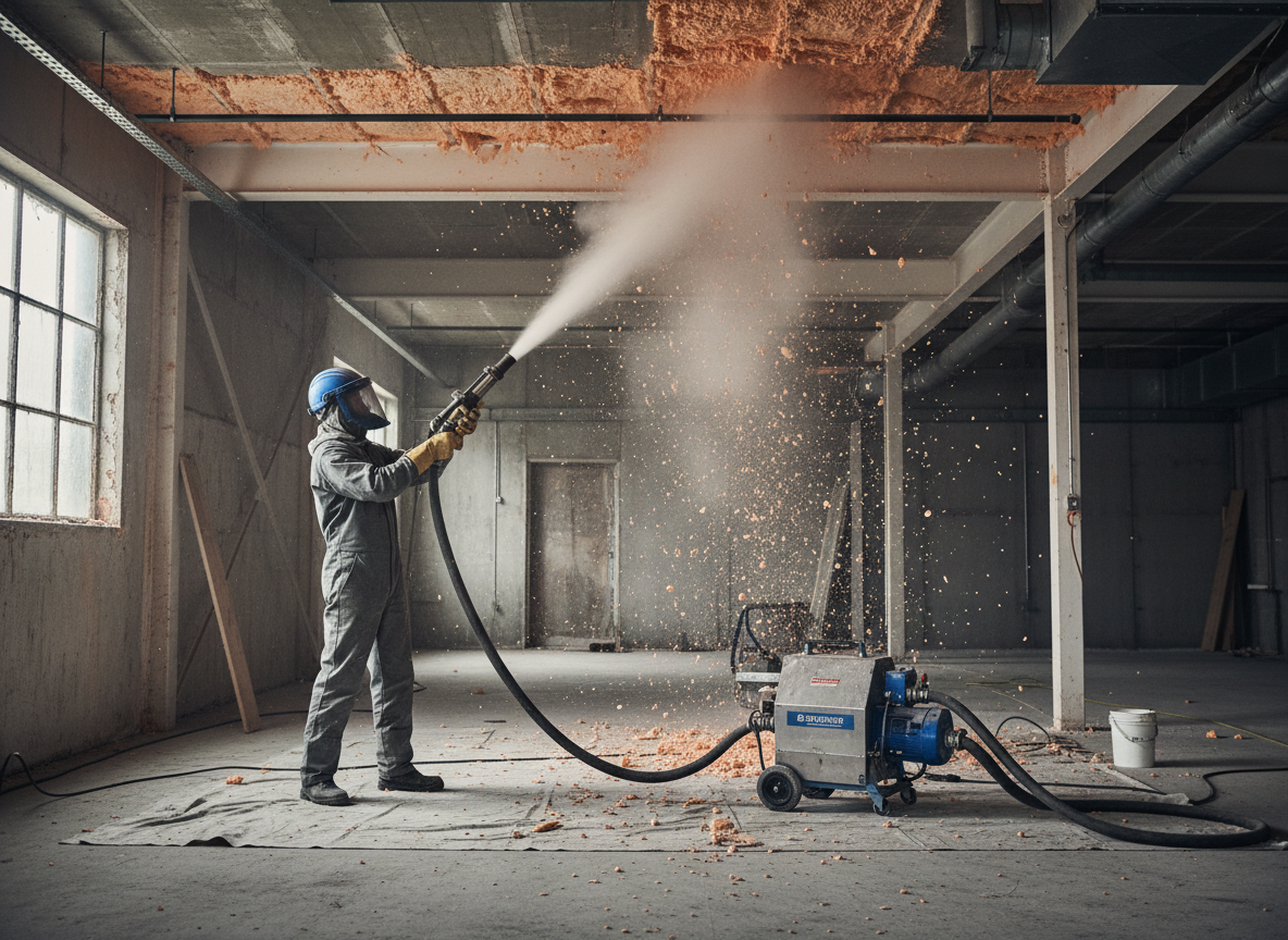 Dry Ice Blasting Spray Foam Removal in Grimsby, Lincolnshire