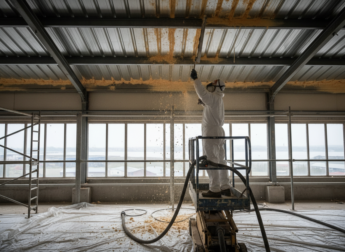 Warehouse Spray Foam Removal in Grimsby, Lincolnshire